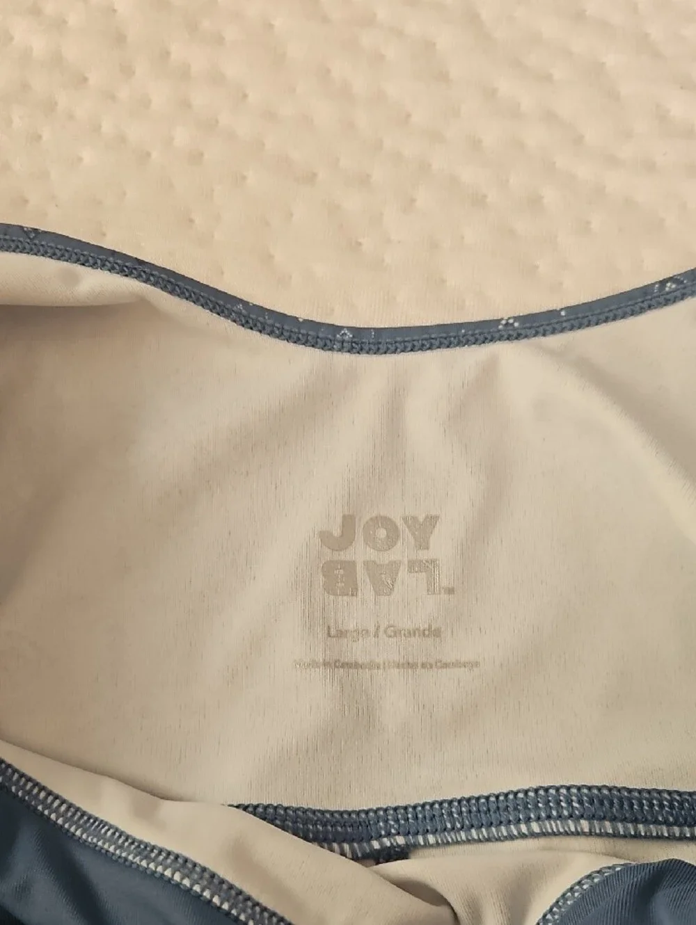 JoyLab Blue and White Active Bikini Dress With Shorts
